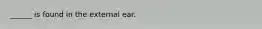 ______ is found in the external ear.