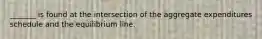 _______ is found at the intersection of the aggregate expenditures schedule and the equilibrium line.