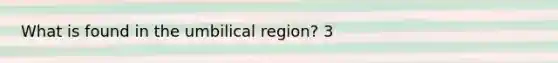 What is found in the umbilical region? 3