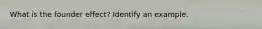 What is the founder effect? Identify an example.