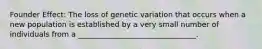 Founder Effect: The loss of genetic variation that occurs when a new population is established by a very small number of individuals from a ________________________________.