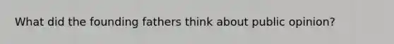 What did the founding fathers think about public opinion?