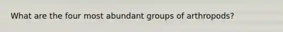 What are the four most abundant groups of arthropods?