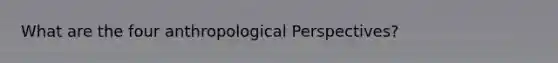 What are the four anthropological Perspectives?