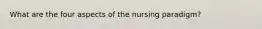 What are the four aspects of the nursing paradigm?