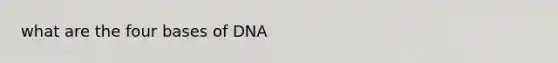 what are the four bases of DNA