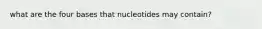 what are the four bases that nucleotides may contain?