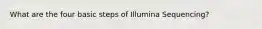 What are the four basic steps of Illumina Sequencing?