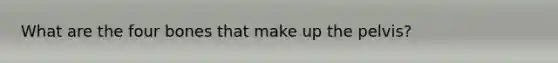 What are the four bones that make up the pelvis?