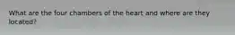 What are the four chambers of the heart and where are they located?