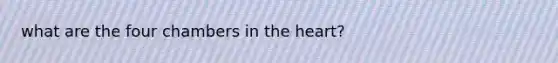 what are the four chambers in the heart?