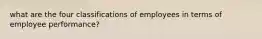 what are the four classifications of employees in terms of employee performance?