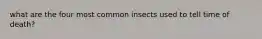 what are the four most common insects used to tell time of death?