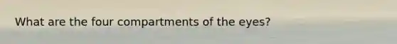 What are the four compartments of the eyes?