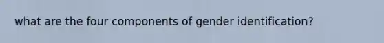 what are the four components of gender identification?