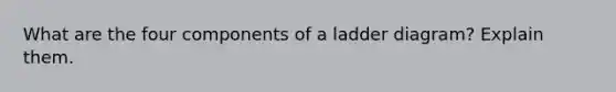 What are the four components of a ladder diagram? Explain them.