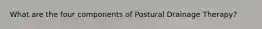 What are the four components of Postural Drainage Therapy?