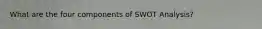 What are the four components of SWOT Analysis?