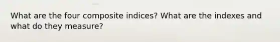 What are the four composite indices? What are the indexes and what do they measure?