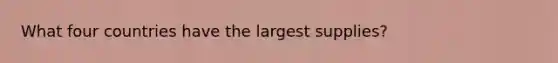 What four countries have the largest supplies?