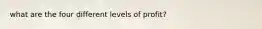 what are the four different levels of profit?