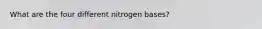 What are the four different nitrogen bases?