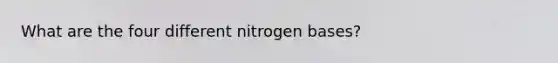 What are the four different nitrogen bases?