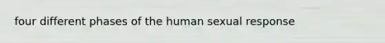 four different phases of the human sexual response