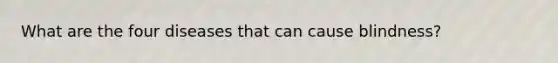 What are the four diseases that can cause blindness?