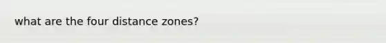 what are the four distance zones?