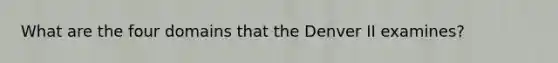 What are the four domains that the Denver II examines?