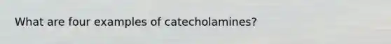 What are four examples of catecholamines?