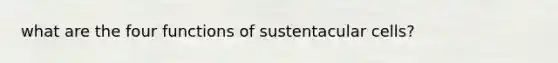 what are the four functions of sustentacular cells?