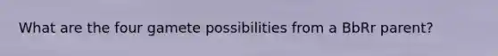 What are the four gamete possibilities from a BbRr parent?