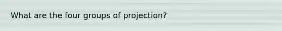 What are the four groups of projection?