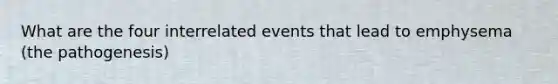 What are the four interrelated events that lead to emphysema (the pathogenesis)