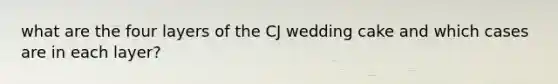 what are the four layers of the CJ wedding cake and which cases are in each layer?