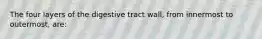 The four layers of the digestive tract wall, from innermost to outermost, are: