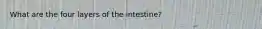 What are the four layers of the intestine?
