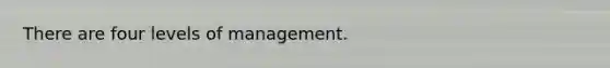 There are four levels of management.