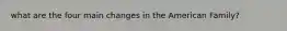 what are the four main changes in the American Family?