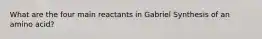 What are the four main reactants in Gabriel Synthesis of an amino acid?