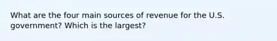 What are the four main sources of revenue for the U.S. government? Which is the largest?