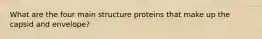 What are the four main structure proteins that make up the capsid and envelope?