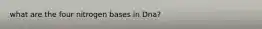 what are the four nitrogen bases in Dna?