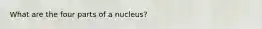 What are the four parts of a nucleus?