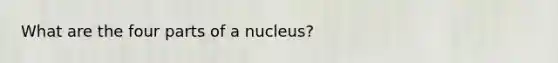 What are the four parts of a nucleus?