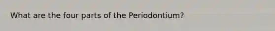 What are the four parts of the Periodontium?