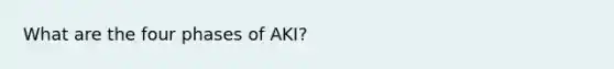 What are the four phases of AKI?