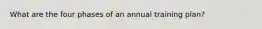 What are the four phases of an annual training plan?